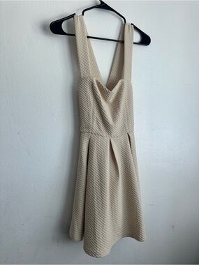 Ark & Co Cream Textured Mini Dress